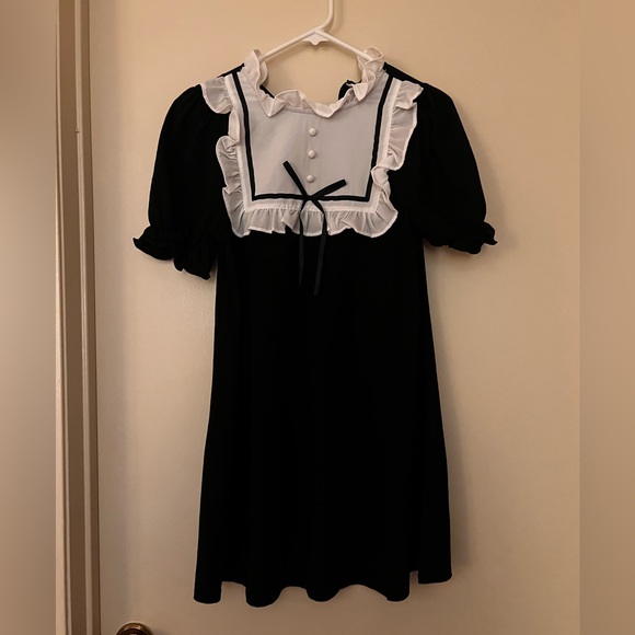 Ank Rouge Japanese Kawaii Gyaru Lolita Collar Maid Dress Size Small - Picture 1 of 3